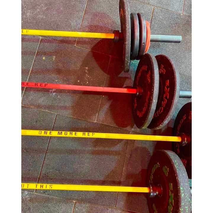 Explode Fitness Gym CrossFit Cerakote "One More Rep" 15kg Barbell EX