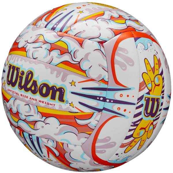 Wilson Graffiti Peace White/Orange Volleyball WS