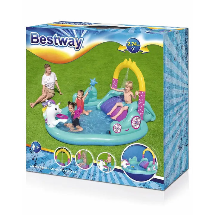 Bestway Magical Unicorn Carriage Play Centre WS