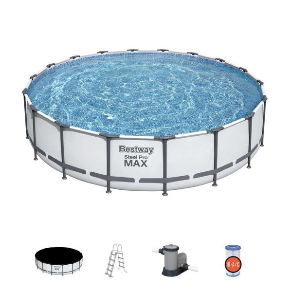 Bestway Steel Pro Max Round Above Ground Frame Pool Set WS