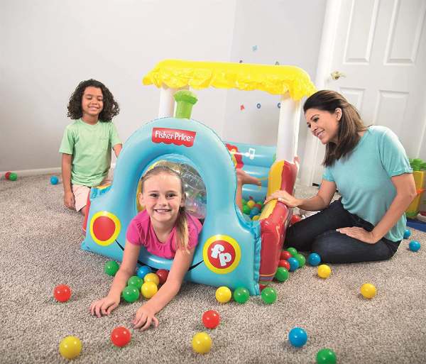 Bestway Fisher-Price Train Ball Pit Inflatable Kids Play Centre WS