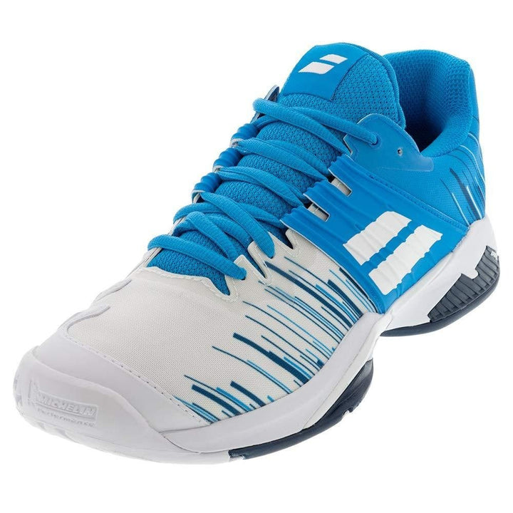 Babolat Propulse Fury All Court White Blue Aster Tennis Shoes