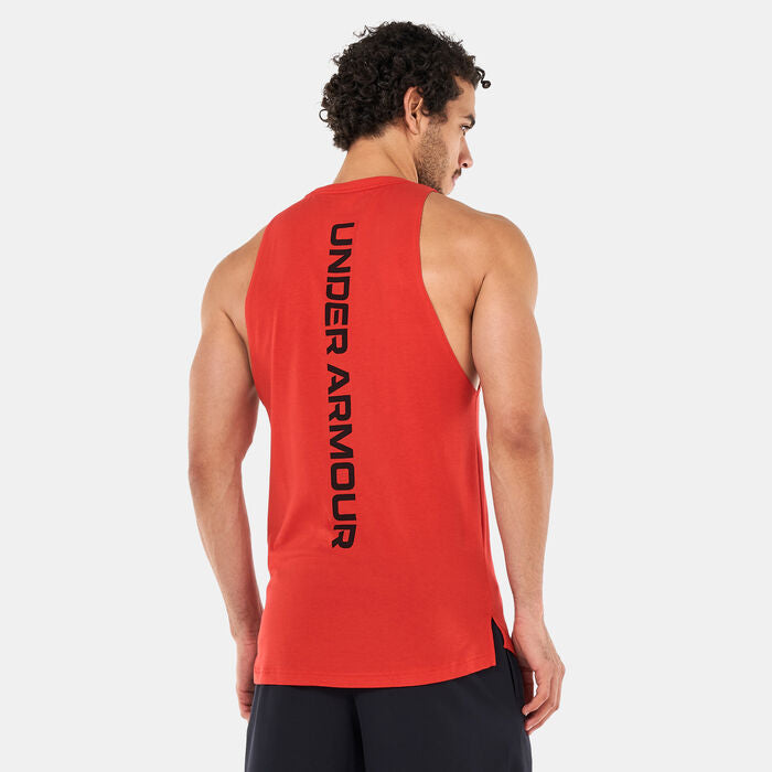 Under Armour MEN Baseline Red Basketball Tank Top Jersey T-Shirt T