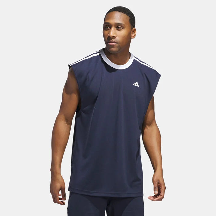 Adidas MEN All World White Basketball Tank Top Jersey T-Shirt T