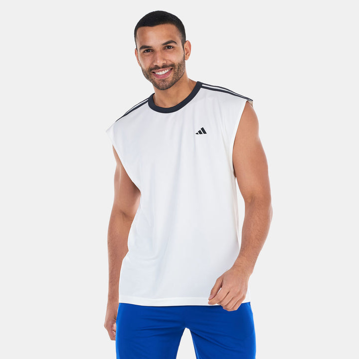 Adidas MEN All World White Basketball Tank Top Jersey T-Shirt T