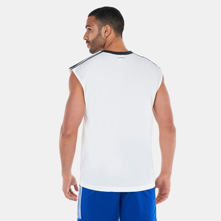 Adidas MEN All World White Basketball Tank Top Jersey T-Shirt T