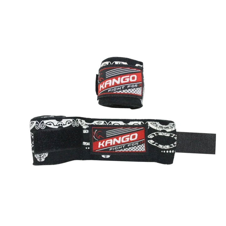 Kango Martial Arts Unisex Adult Black White PATTERN Bandage WS