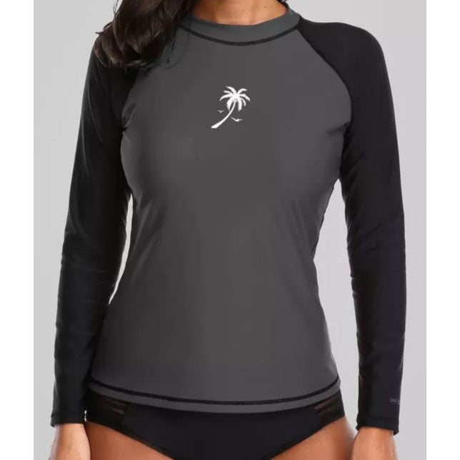 PG Women Long Sleeve Comfortable Rash Guard Sun Protection for Water Sports WS