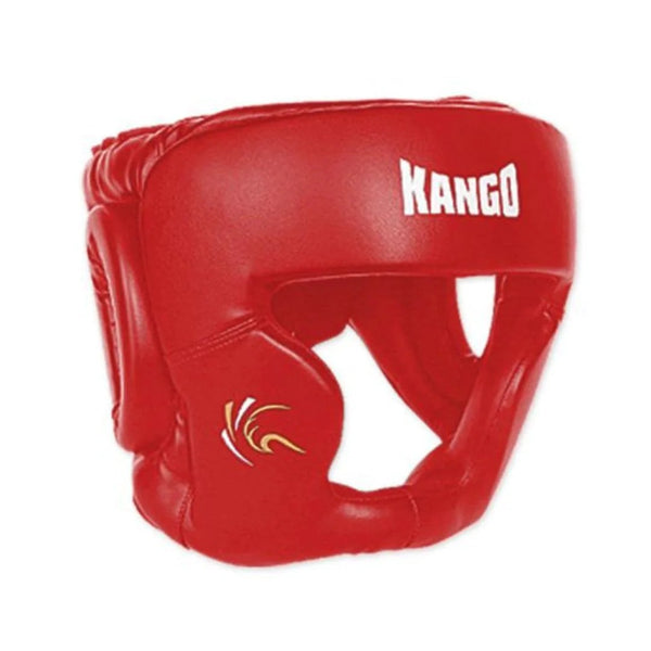 Kango Martial Arts Unisex Adult Red Leather Head Guard WS