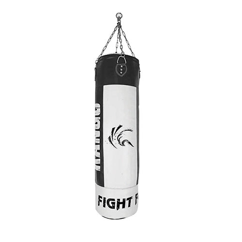 Kango Go Easy Martial Arts 120 CM 40 KG Leather Boxing MMA Black White Punching Bag WS