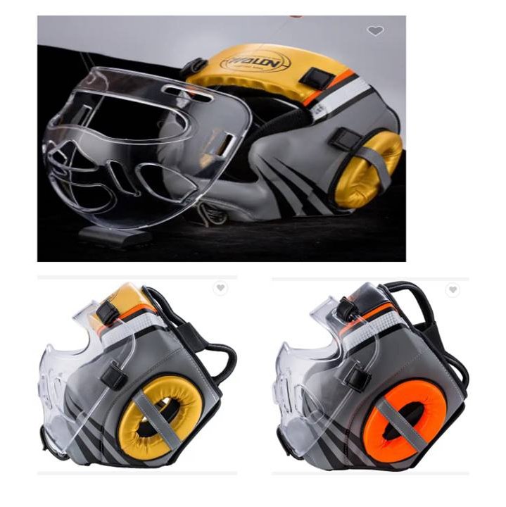 Wolon Martial Arts Unisex Adult Multi-Color Plastic Head Guard WS