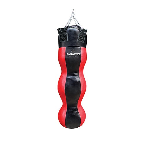 Kango Go Easy Martial Arts 145CM 50KG Natural Leather Uppercut Boxing MMA Red Black Punching Bag WS