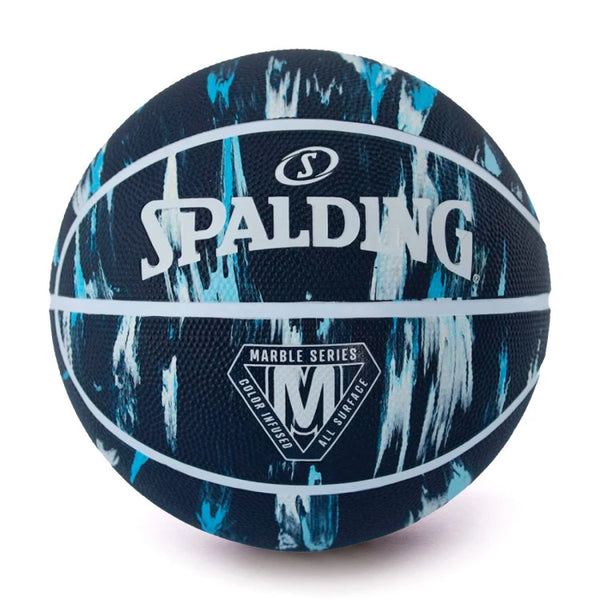 Spalding Marble Series Size 7 Blizzard Navy White Outdoor Rubber Basketball Ball MR