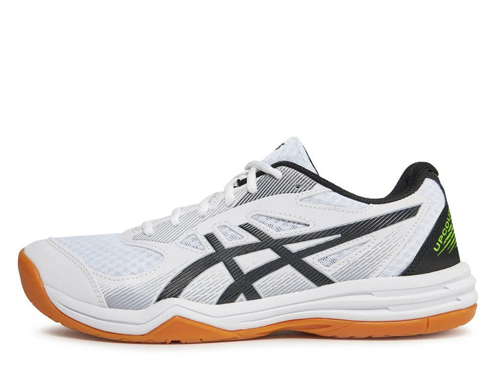 Asics Upcourt 5 White Orange Handball Squash Volleyball Indoor 2023 Sports Shoes