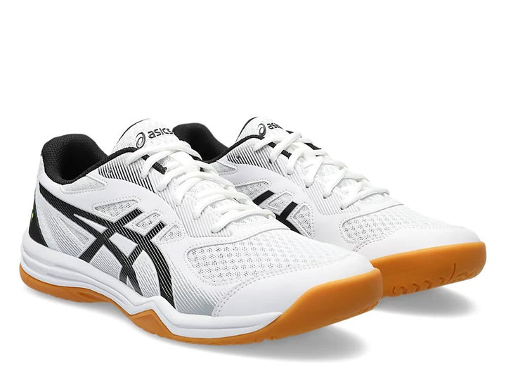 Asics Upcourt 5 White Orange Handball Squash Volleyball Indoor 2023 Sports Shoes