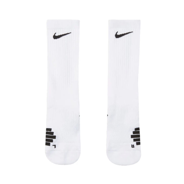 Nike Elite Crew 1 Pair Compression Unisex White Black Basketball & Sports Socks MR