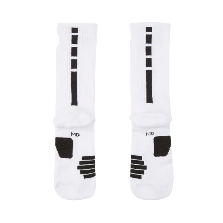 Nike Elite Crew 1 Pair Compression Unisex White Black Basketball & Sports Socks MR