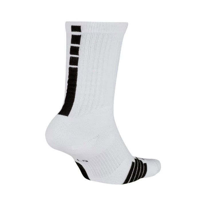 Nike Elite Crew 1 Pair Compression Unisex White Black Basketball & Sports Socks MR