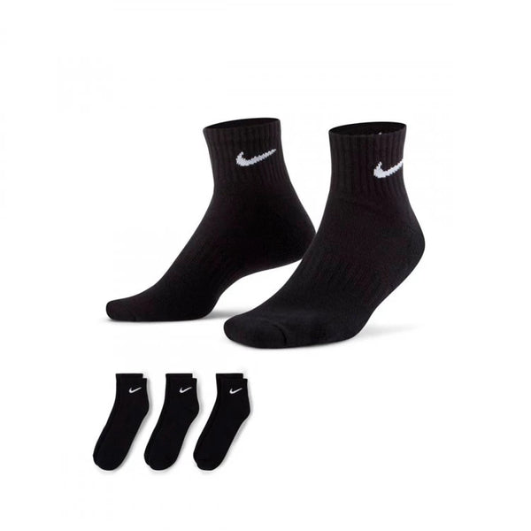 Nike Everyday 3 Pairs Cushioned Unisex Black Basketball & Sports Ankle Socks MR