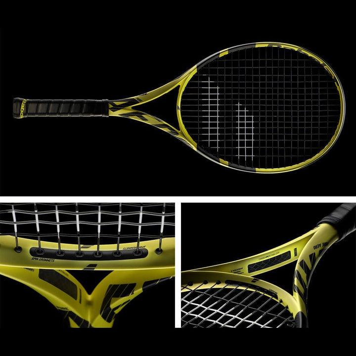 Babolat Pure Aero Black Yellow GRAPHITE Strung No Cover Tennis Racket