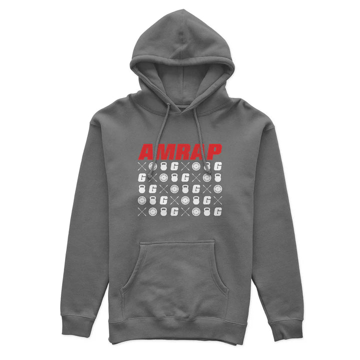 Garage Gear Fitness Gym Crossfit AMRAP Grey Hoodie WS