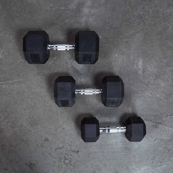 Garage Gear Fitness Gym Crossfit Rubber Hex-Head Dumbbells WS