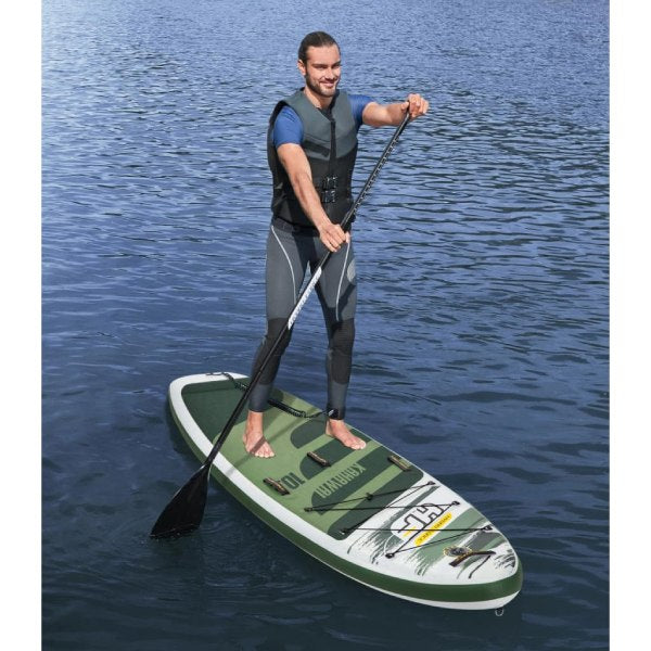 Bestway Hydro-Force Kahawai Inflatable Stand Up Paddleboard Water Kayak Set WS