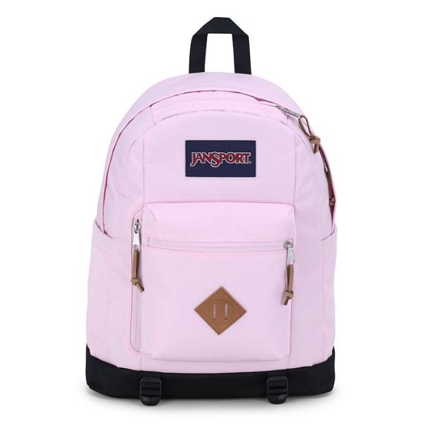 Pink and white jansport backpack hotsell