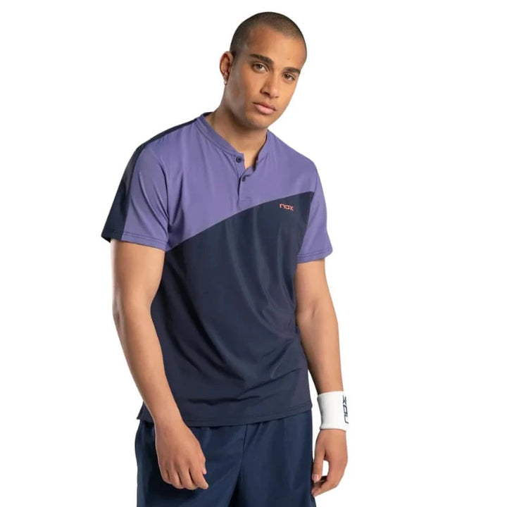 Nox PRO Men Navy Blue Marine Padel Sports Polo T-Shirt WS