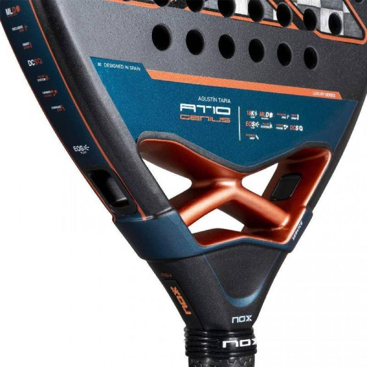 NOX AT10 Luxury Genius Attack 18K Alum-Carbon Agustin Tapia 2025 Padel Racket WS