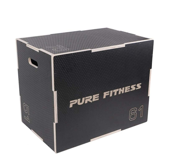 Pure Fitness Gym Crossfit 3 In 1 Wood Plyo Jumping Box WS