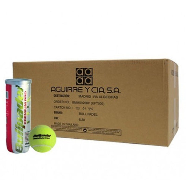 Carton of Bullpadel Premium Padel balls 24 cans - 72 balls WP