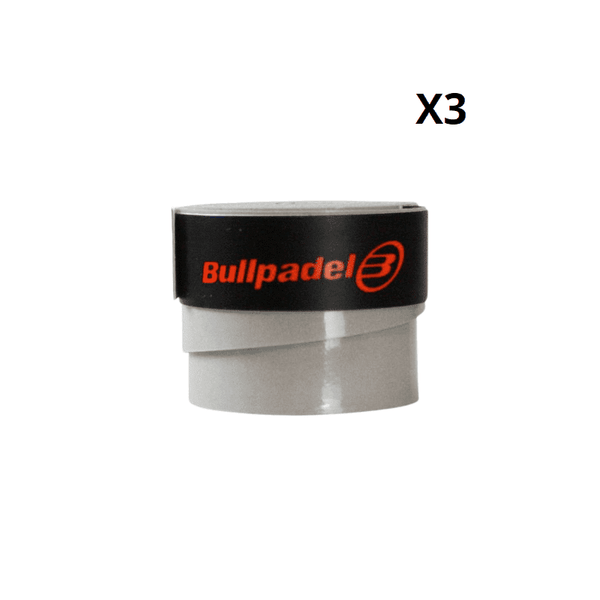 Bullpadel Gray Padel Racket Overgrips 3X